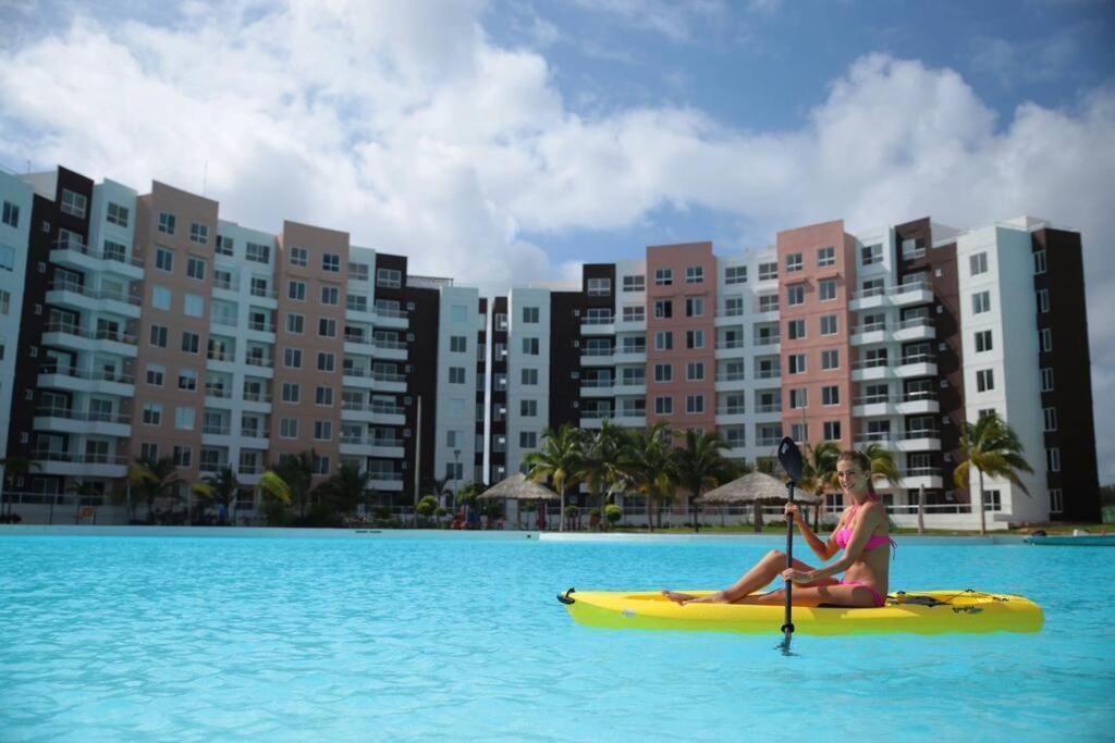 Departamento Con Laguna Artificial Cancún Buitenkant foto