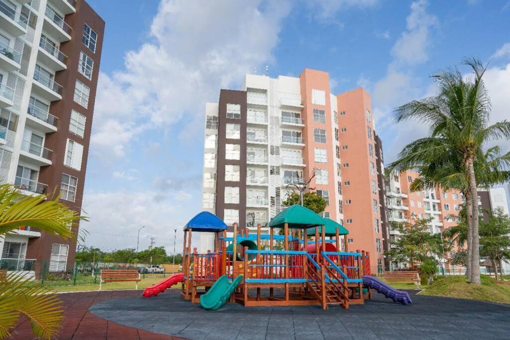 Departamento Con Laguna Artificial Cancún Buitenkant foto