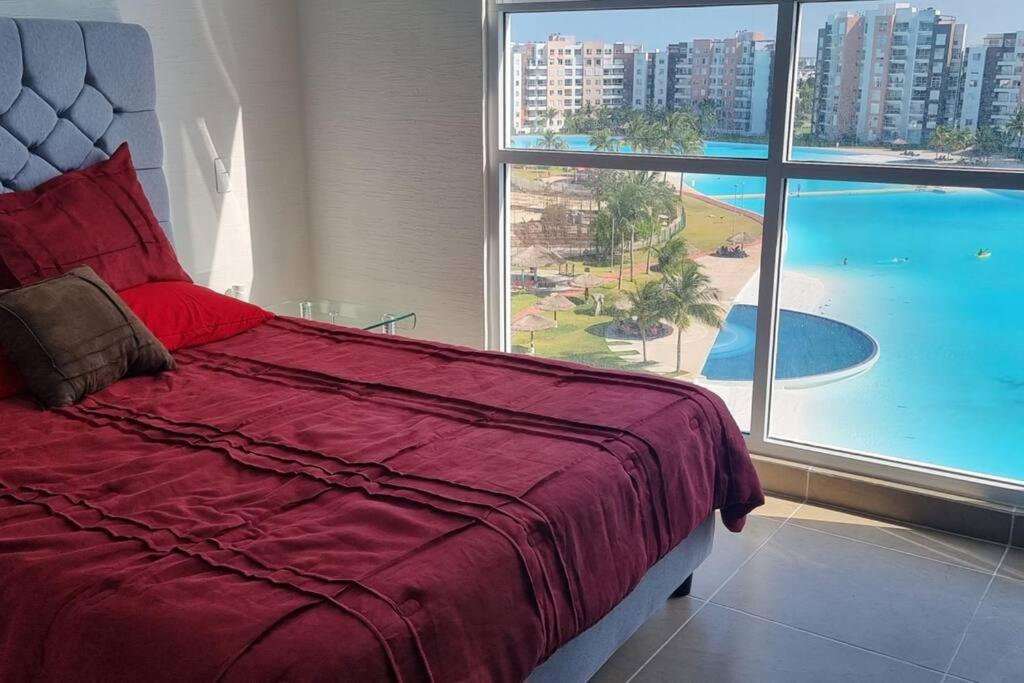 Departamento Con Laguna Artificial Cancún Buitenkant foto