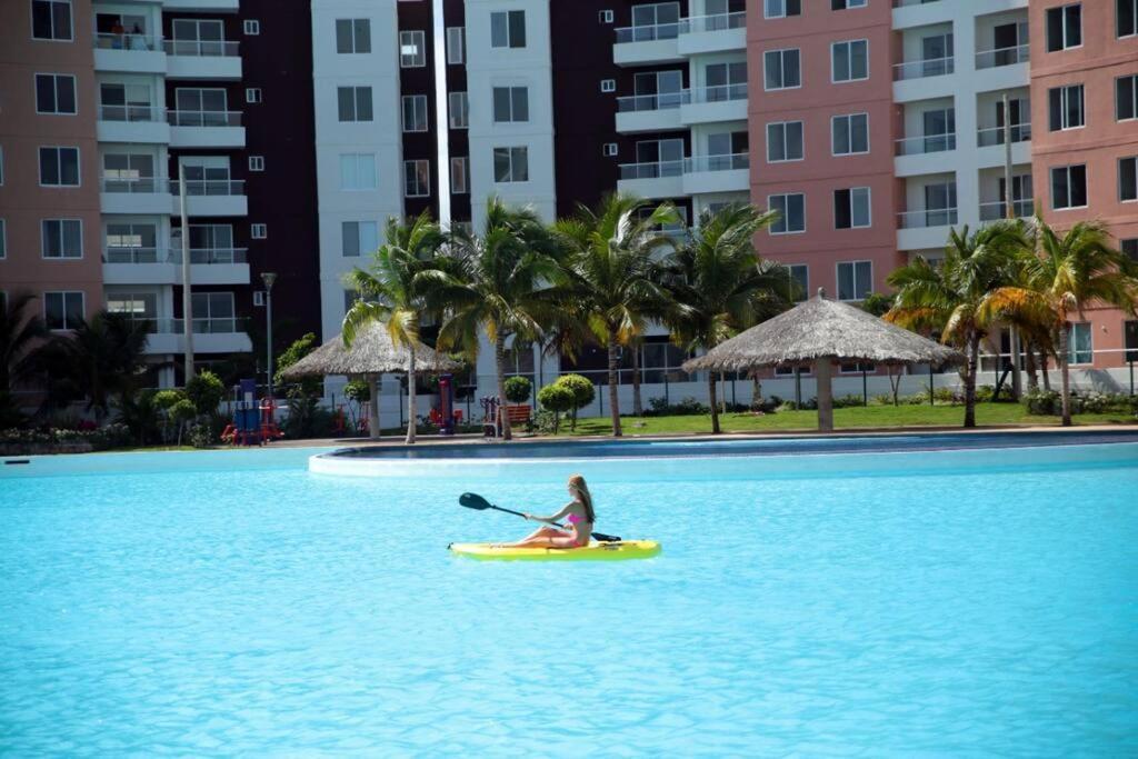 Departamento Con Laguna Artificial Cancún Buitenkant foto
