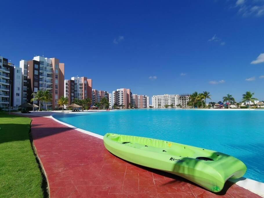 Departamento Con Laguna Artificial Cancún Buitenkant foto
