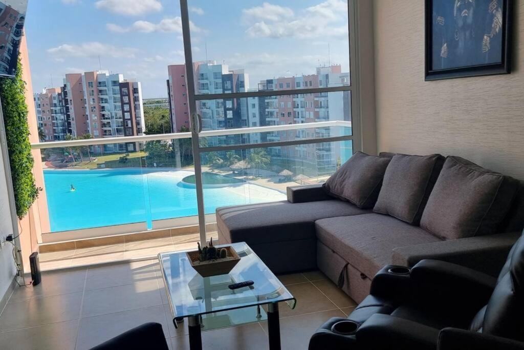 Departamento Con Laguna Artificial Cancún Buitenkant foto