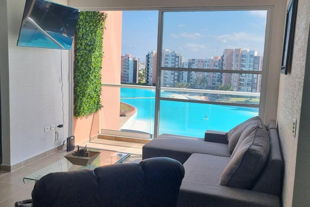Departamento Con Laguna Artificial Cancún Buitenkant foto
