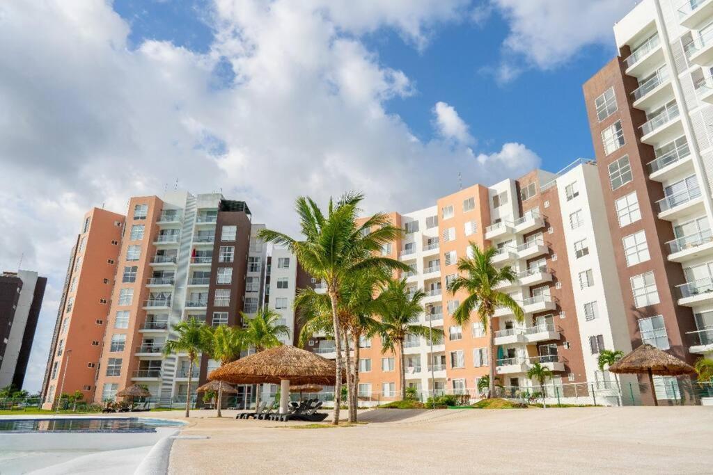 Departamento Con Laguna Artificial Cancún Buitenkant foto